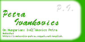 petra ivankovics business card